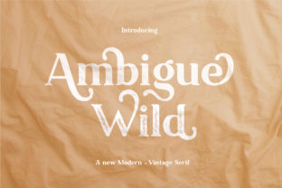 Ambigue Wild: A Modern Serif Font for Handmade Creations