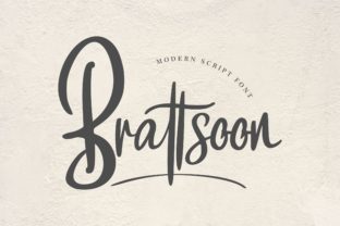 Brattsoon Font for Handmade and Commercial Craft Projects