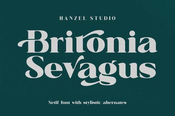 Britonia Sevagus: A Modern Serif Font for Bold Campaigns