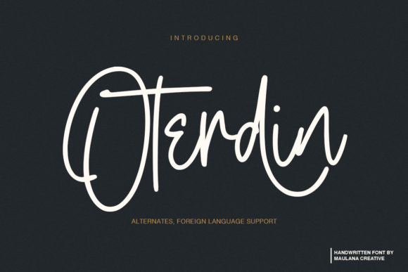 Oterdin: A Handwritten Font for Modern Editorial Design