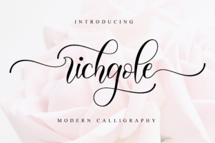 Richgole: A Modern Script Font for Editorial Design