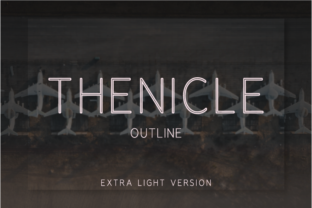 Thenicle Outline Extra Light for Branding and Design